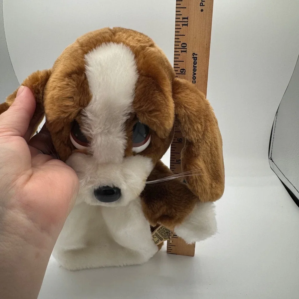 Vintage 1983 Applause Sad Sam Basset Hound Dog Plush Hand Puppet Giordano 6115
